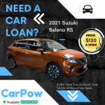 suzuki baleno RS carpow car loan